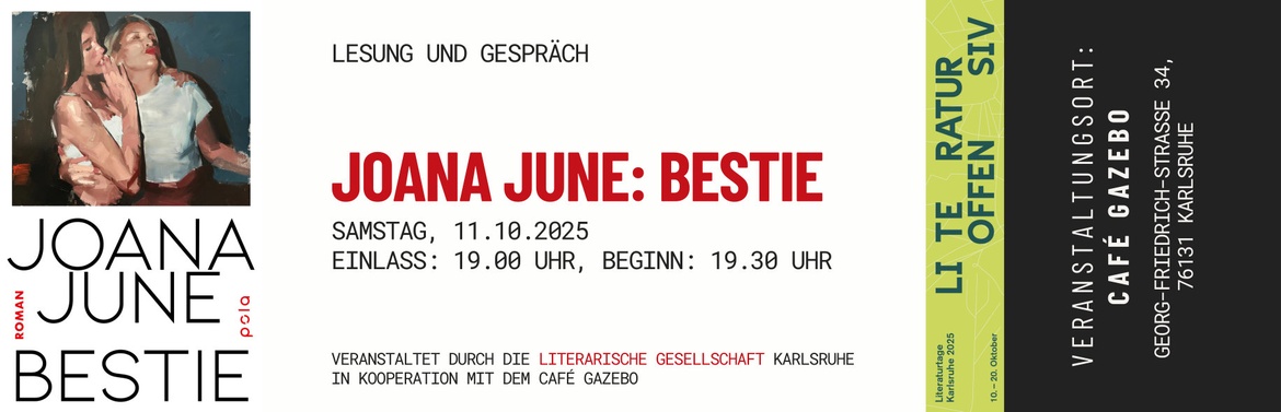 Lesung und Gespräch, Joana June: Bestie